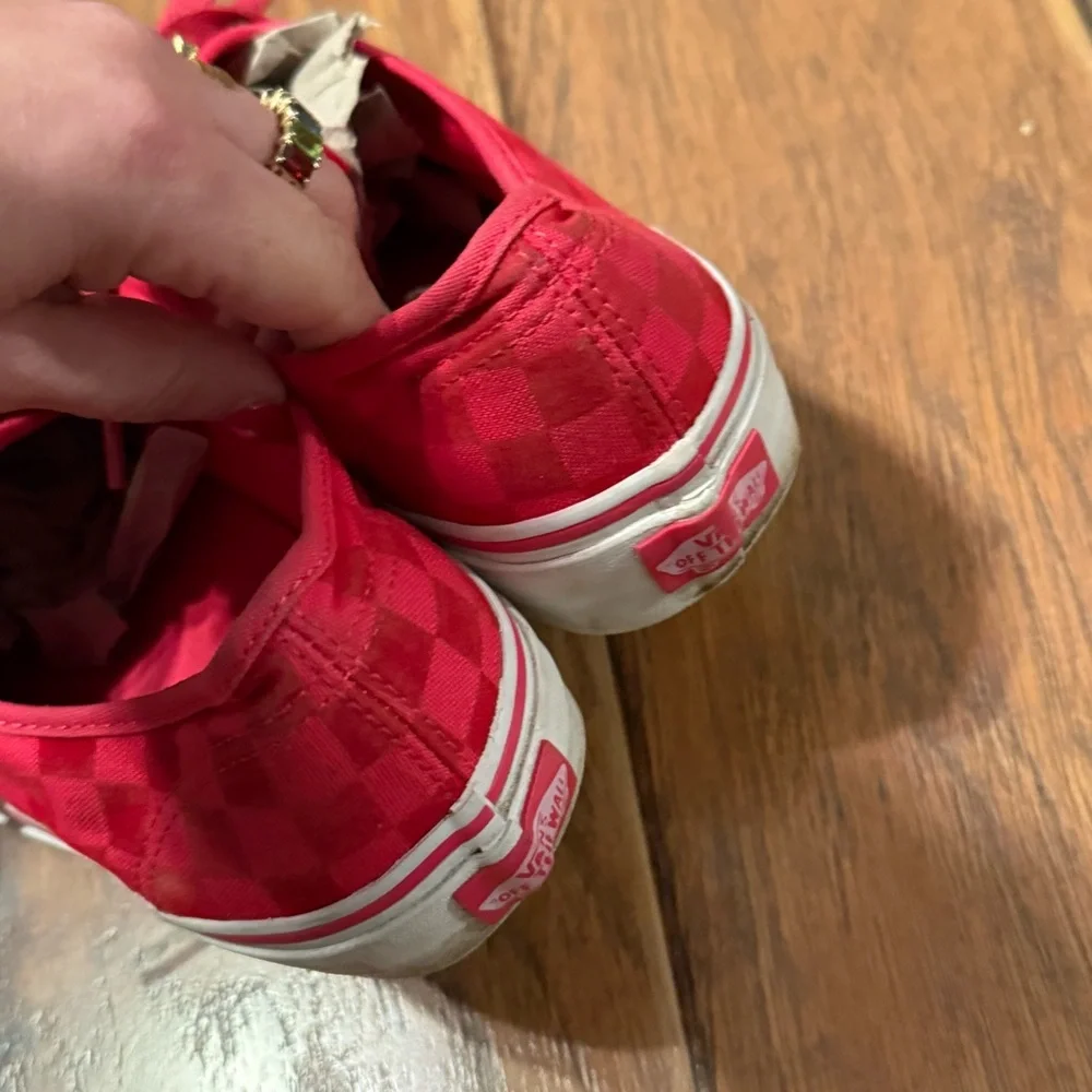 Vans PRO Off The Wall Red Reflective Checkerboard Skateboard Shoe Ultracush S 7